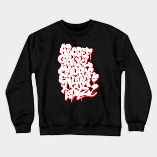 Graffiti Alphabet #8 red Crewneck Sweatshirt